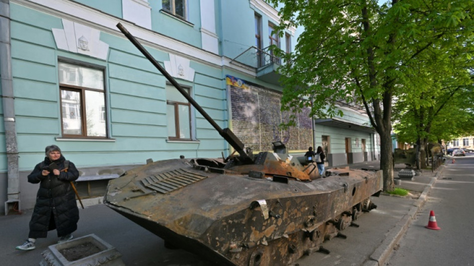 Battered war trophies incite raw emotions in Ukraine's capital