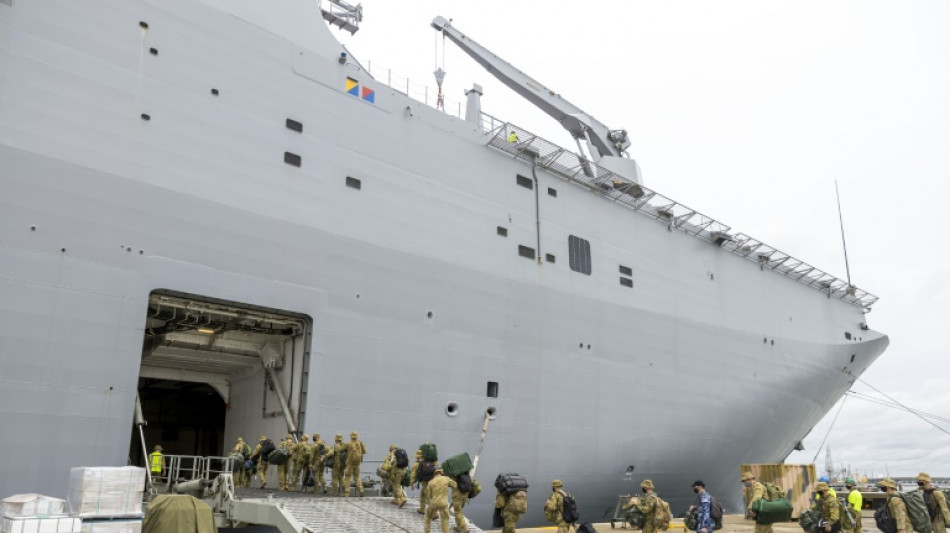 Covid-hit Australian warship delivers disaster aid to Tonga