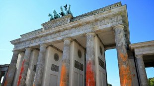 Climate activists spray Berlin's Brandenburg Gate