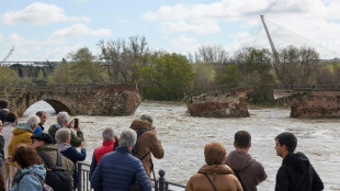 La crecida del río Tajo arrastra parte del puente romano de la ciudad española de Talavera