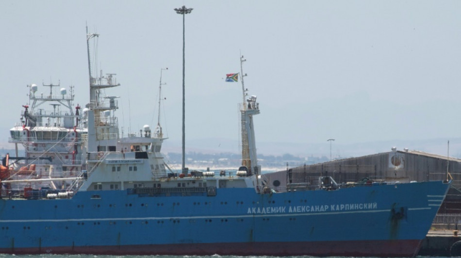 Russian polar research vessel docks in Cape Town amid protests