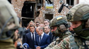 A Irpin, Macron, Scholz et Draghi devant la "barbarie" russe