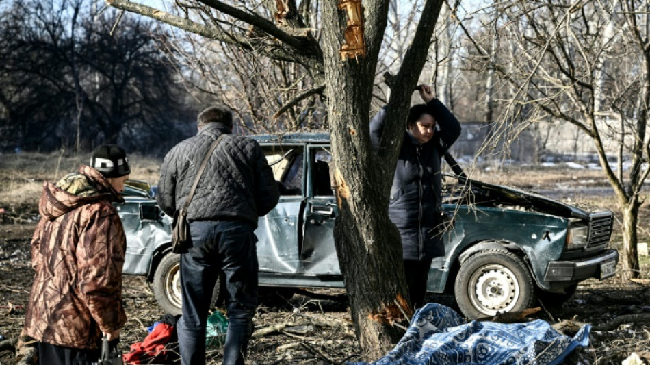 Corps calciné et immeuble éventré: dans l'est de l'Ukraine, la guerre a commencé