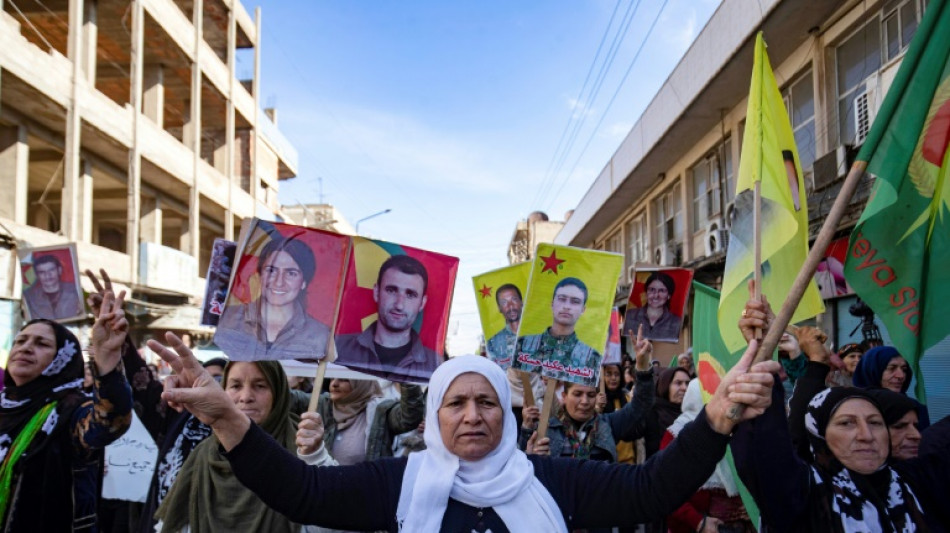 Thousands protest Turkish strikes on Kurdish groups in Syria