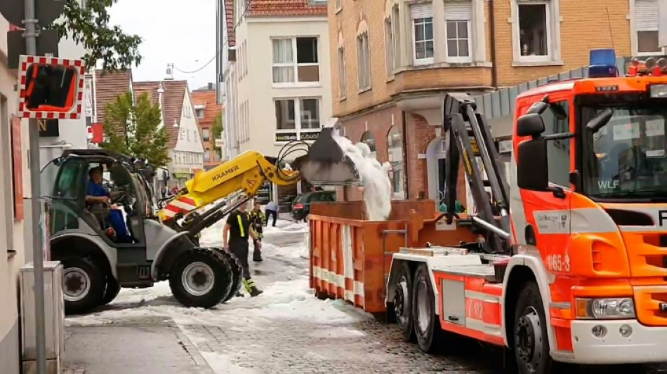 German city deploys snowploughs after summer storm