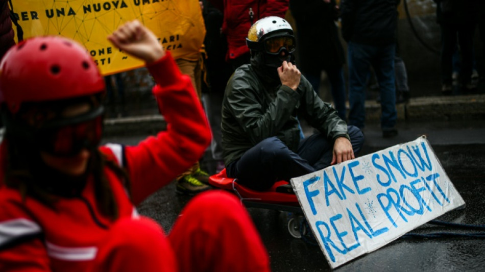 Anti-Winter Olympics protest takes to streets of Milan