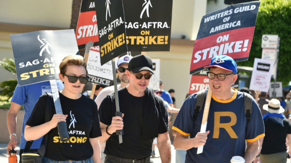 Striking actors join picket lines as Hollywood shuts down