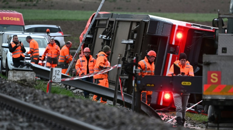 Fifteen hurt as two Swiss trains derail in storm