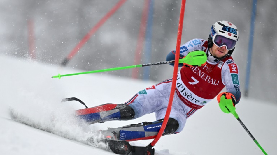 Kristoffersen wins Val d'Isere slalom after Amiez crashes out