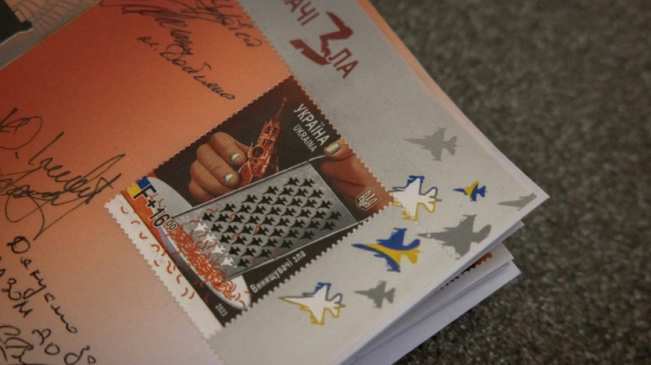 New Ukraine stamp shows F-16 jets 'rubbing out' Kremlin